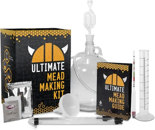 Kit definitivo para hacer hidromiel de miel con levadura y accesorios reutilizables para elaboración casera, proceso de elaboración paso a paso, 1