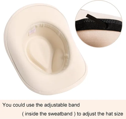 Miniatura 3 de Jastore Sombrero de vaquero para bebés y niños pequeños Sombrero de vaquera para bebés pequeños Sombrero de vaquero infantil Sombrero de vaquero