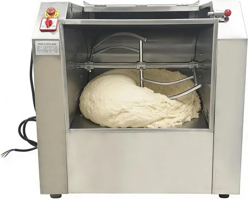 Miniatura 9 de TECHTONGDA Mezclador de masa comercial Mezclador de harina de acero inoxidable Máquina de amasado de masa de 110 V Mezclador de alimentos de alta