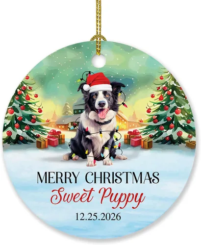 Miniatura 17 de Adorno de perro de Alaskan Malamute personalizado, árbol de Navidad, adorno de perro de Malamute de Alaska, regalos para amantes de los perros