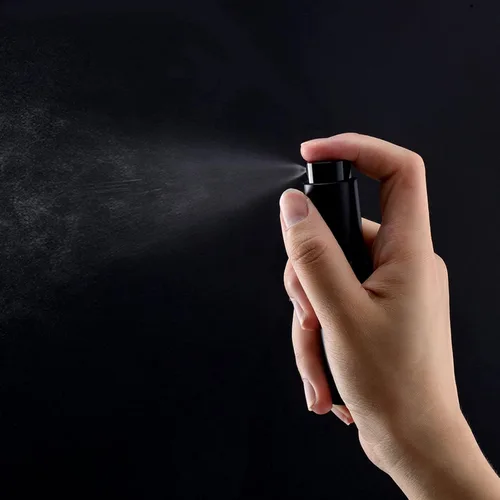 Miniatura 2 de 8ML Mini atomizador Perfume Viaje (negro mate) botella recargable portátil spray botella para colonia y perfume (3 piezas)