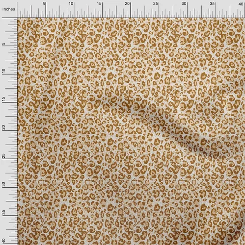 Miniatura 3 de oneOone Tela de algodón flexible marrón piel animal material de costura tela impresión por yarda 40 pulgadas ancho-42C