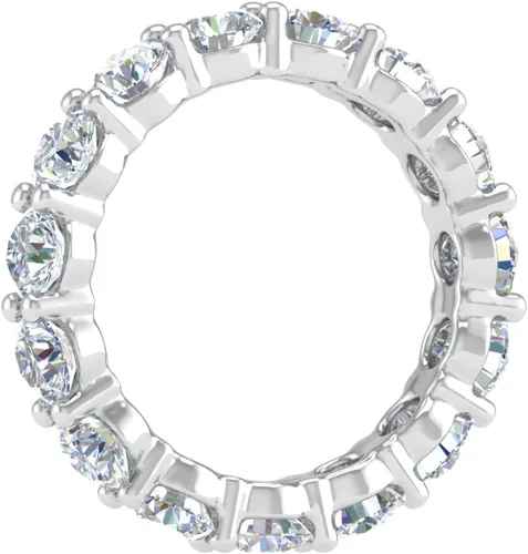 Miniatura 2 de FINEROCK Anillo de boda de eternidad con diamantes de 5 quilates en oro de 14 quilates, certificado IGI (colección de valor)