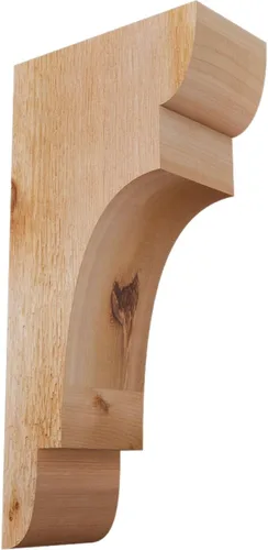 Miniatura 64 de Ekena Millwork COR04X12X12NEB00RWR 4 pulgadas de ancho x 12 pulgadas de profundidad x 12 pulgadas de alto New Brighton Rough Sawn Corbel, cedro rojo