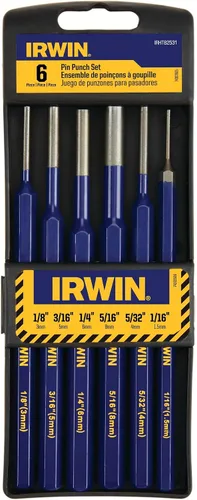 Miniatura 2 de IRWIN Juego de punzones, paquete de 6 con varios tamaños, templado para mayor durabilidad (IRHT82531)