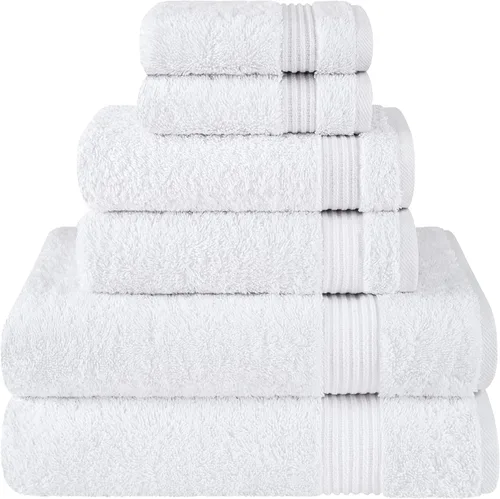 Miniatura 34 de Cotton Paradise 4 piezas de toallas turcas para baño, juego de toallas extra grandes suaves y afelpadas para baño, color beige