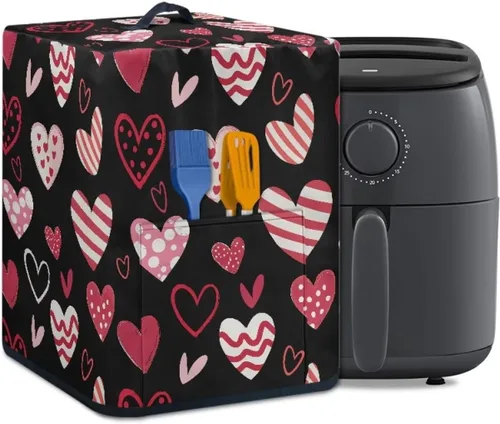 Miniatura 41 de Air Fryer Oven Dust Cover with Handle and Pocket, Easy Cleaning Electric Appliance Cover, Brown Flower Flor marrón (Brown Flower)