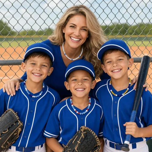 Miniatura 5 de Collar de béisbol Smilelife para niños 18 pulgadas, colección de hielo brillante, cadena de béisbol, diamantes de imitación, accesorios de béisbol