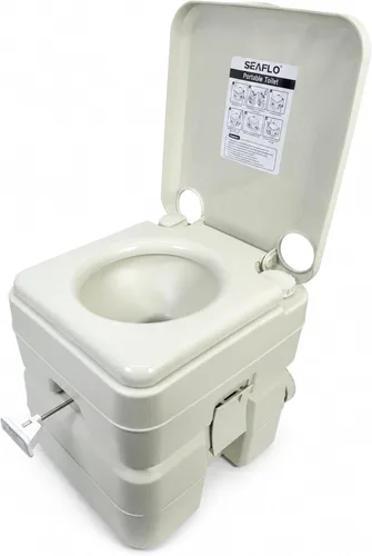 Miniatura 15 de SEAFLO Premium Camping Portable Toilet - 5.8 Gallon Waste 3.43 Gall Fresh Tank (100 Flushes), 440 lbs Max Weight, Level Indicator, Sealed Waste Tank