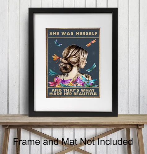 Miniatura 3 de Arte de pared con citas inspiradoras y positivas y decoración - Regalos de aliento para mujeres, adolescentes, niñas - Carteles con dichos