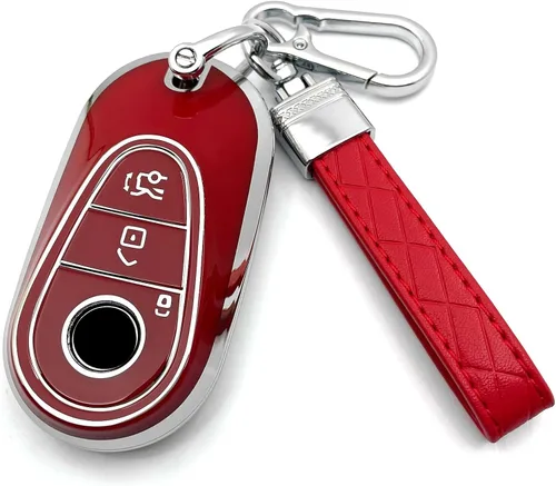 Miniatura 22 de Adecuado para llaves Mercedes Benz. Funda de llave de TPU suave avanzada es compatible con CLS CLK AMG CLK GLC GLE GLS ML SL SLK A C E R S G Llave