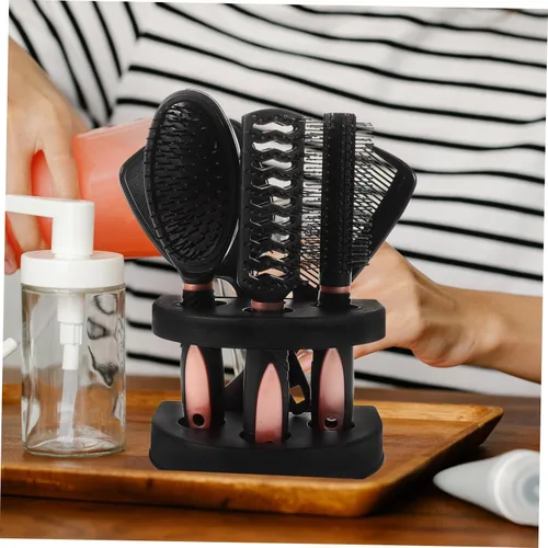 Miniatura 6 de FRCOLOR Juego de 5 peines de pelo con espejo, juego de 5 herramientas de peinado para cabello rizado, cepillo para cabello rizado, peine de masaje