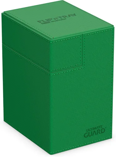 Miniatura 15 de Estuche Ultimate Guard Flip'n'Tray 100+, para 100 cartas con fundas dobles de TCG + bandeja para dados, negro, cierre magnético independiente