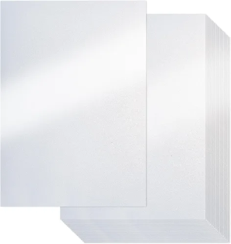 Miniatura 7 de Papel de cartulina blanco brillante, 120 hojas de papel nacarado de 92 libras (250 gsm/92 libras) para manualidades, cartulina brillante de doble