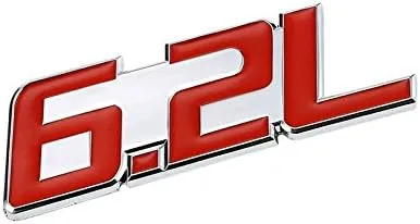 Miniatura 20 de Etiqueta adhesiva de aleación de aluminio rojo/cromo para la puerta del maletero del auto. Etiqueta adhesiva para el emblema del parachoques, rojo