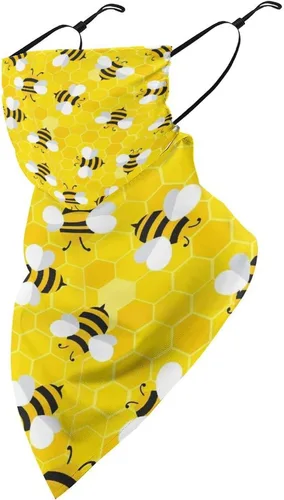 Miniatura 17 de Bufanda de protección solar UV, bufanda triangular reutilizable con lazo para las orejas