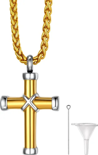 Miniatura 10 de Richsteel Collares de urna para cenizas para mujeres y hombres, collar con colgante de cremación para cenizas, joyería conmemorativa de acero