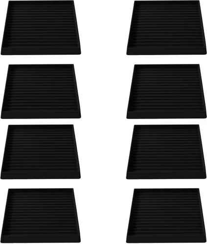 Miniatura 12 de Copas cuadradas de goma para muebles de 3 x 3, almohadillas antideslizantes para muebles, tapones de cama con agarre, protegen cualquier suelo