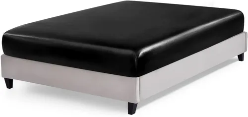 Miniatura 3 de P Pothuiny Sábana bajera de satén tamaño individual XL, solo 1 sábana bajera individual, funda de colchón extra suave de bolsillo profundo para cama