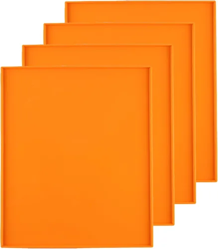 Miniatura 7 de 4 bandejas deshidratadoras con borde (12 x 10 pulgadas), hojas de silicona compatibles con Cosori CP267-FD, alfombrillas deshidratadoras de silicona