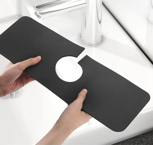 Miniatura 4 de Tapete absorbente de grifo, protector contra salpicaduras para grifo de fregadero de cocina, atrapa goteo de grifo de microfibra para encimeras