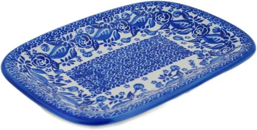 Miniatura 25 de Auténtico plato de cerámica polaca de 10 pulgadas en diseño amarillo hecho a mano en Bolesławiec Polonia por Ceramika Bona + certificado