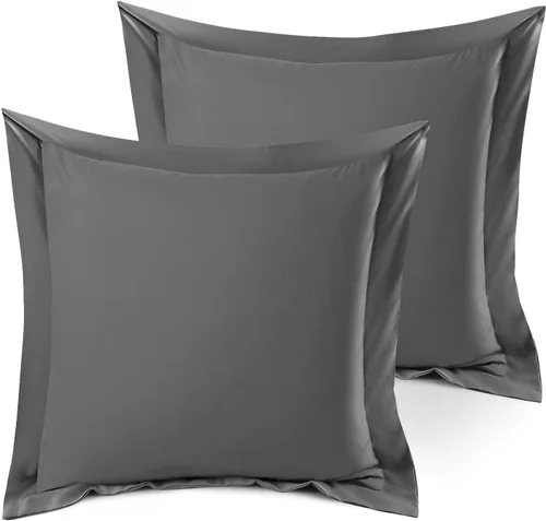 Miniatura 130 de Nestl Juego de 2 fundas tipo sham de almohada suaves - Fundas de almohada de microfibra de doble cepillado - Fundas de almohada de cama premium