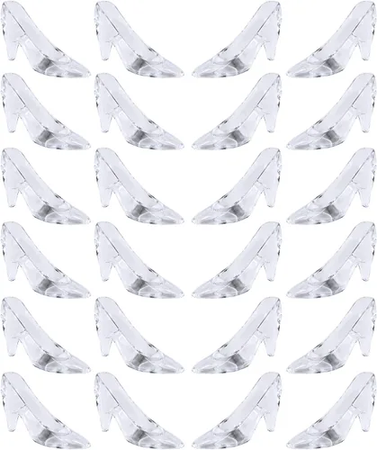 Super Z Outlet Zapatilla de plástico inspirada en la princesa Cenicienta, zapatos de tacón alto, decoración de fiesta para bodas, fiestas de
