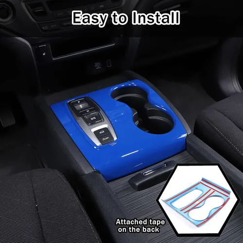 Miniatura 5 de Cubierta del panel de la palanca de cambios para Honda Pilot 2016-2022/Ridgeline 2020-2023/Passport 2019-2023, accesorios de plástico ABS para Azul