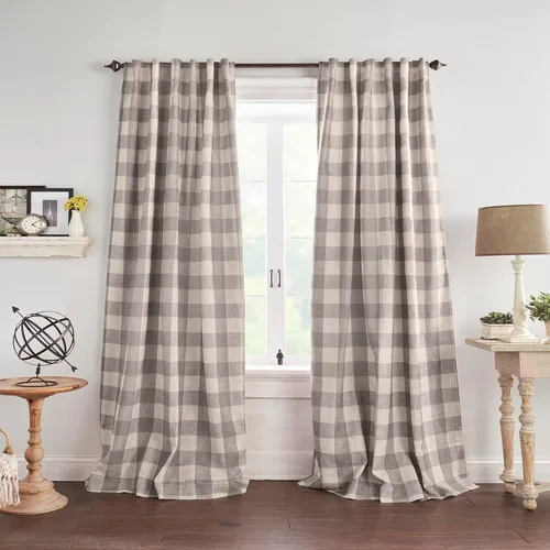 Miniatura 11 de Elrene Home Fashions Farmhouse Living Grainger Buffalo - Cortina opaca con diseño a cuadros para ventana, cortina para sala de estar y dormitorio
