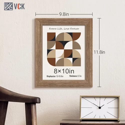 Miniatura 231 de VCK Marcos para póster de madera maciza de 22.375 x 34 pulgadas, marco de fotos A1 negro con montaje en pared, paquete de 3