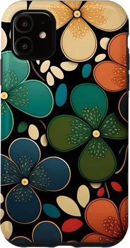 Miniatura 5 de iPhone 15 patrón floral Murakami colorido patrón caso
