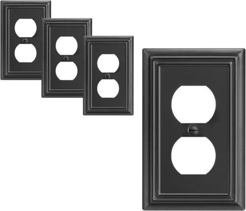 Miniatura 15 de DEWENWILS Paquete de 4 placas de pared de metal, cubierta de interruptor de palanca individual, resistente a la corrosión, níquel cepillado