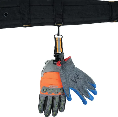 Miniatura 3 de KUNN Correa de guante de bombero, clips de soporte de guante de seguridad para el trabajo con clip de cocodrilo Naranja