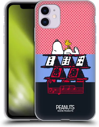 Miniatura 296 de Head Case Designs Funda de gel con licencia oficial de Peanuts Snoopy & Woodstock Halfs and Laughs [protección de grado militar] compatible