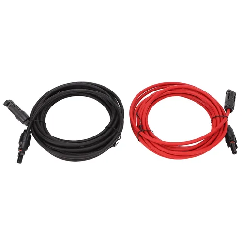 Miniatura 6 de Cable adaptador solar, 1 par de cable de panel solar de 12 AWG con conector adaptador solar, cable de extensión solar, cable fotovoltaico resistente