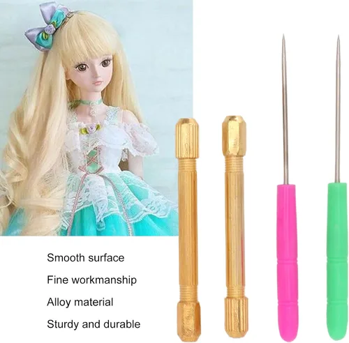 Miniatura 2 de 10 Herramienta de enraizamiento de pelo de muñeca, herramienta de peluca de pelo de muñeca, soporte de metal resistente herramienta de fabricación