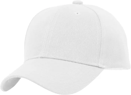 Miniatura 56 de TOP HEADWEAR Sombrero de béisbol ajustable con cierre de velcro para niños en blanco