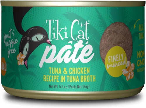 Miniatura 16 de Tiki Cat Luau Pâté, receta de atún y caballa Ahi en consumo de atún, nutrición equilibrada sin granos, comida enlatada húmeda para gatos, para todas