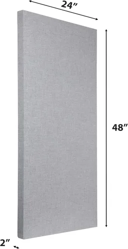 Miniatura 3 de Panel acústico absorbente de sonido con tela Sona, NRC 1.0, clasificación contra incendios, 24 x 48 x 2 pulgadas (azul ahumado)