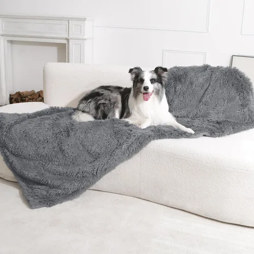 Miniatura 19 de gogobunny Manta impermeable para perros para perros grandes, gatos, cachorros, manta reversible de piel sintética para mascotas, lavable, protección