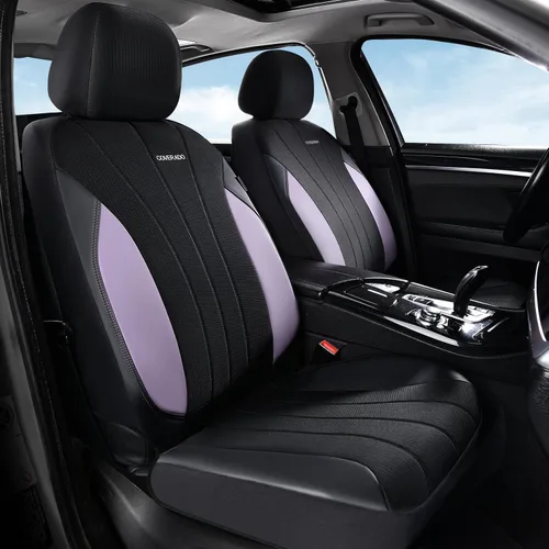 Miniatura 17 de Coverado Fundas de asiento delantero, fundas de asiento beige, 2 asientos, protectores de cuero para automóvil, paquete de 2, fundas de asiento