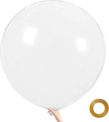 Miniatura 13 de Globos grandes de 36 pulgadas, 9 unidades, globos negros gigantes de látex, globos grandes para decoración de cumpleaños, bodas y fiestas. (Negro)