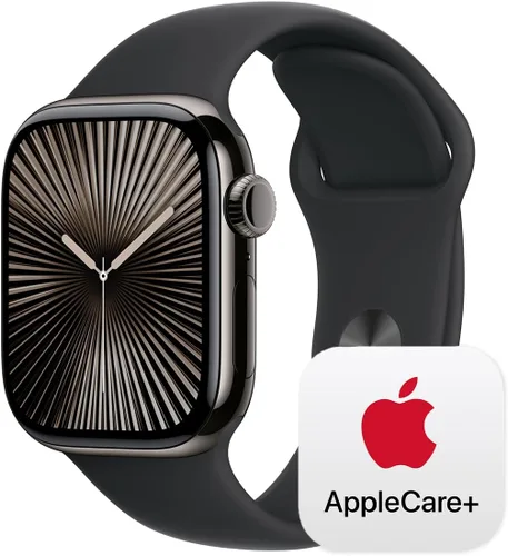 Miniatura 29 de Apple Watch Series 10 [GPS 42 mm] Smartwatch con caja de aluminio negro brillante y correa deportiva negra - M/L. Rastreador de fitness, aplicación