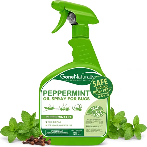 Spray de aceite de menta para insectos, repelente de insectos extra fuerte y espray de insectos para el hogar, mata y repele hormigas, cucarachas,