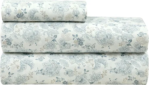 Miniatura 13 de Royale Linens - Juego de sábanas de 400 hilos, 100 % algodón cultivado en EE. UU., 4 piezas, sábana de satén, tamaño Queen - 1 sábana bajera, 1