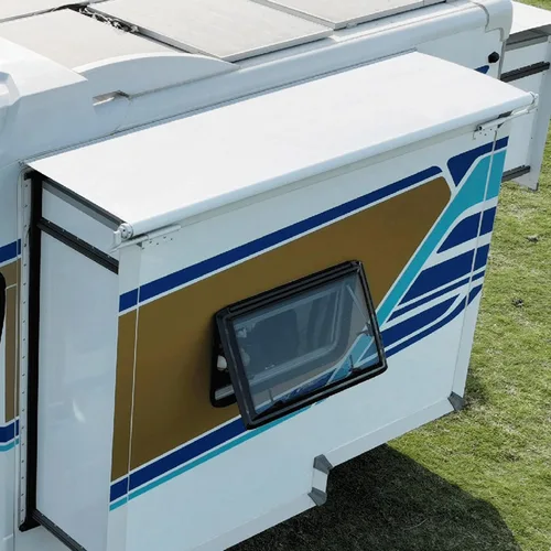 YESCAMP Toldo Superior Deslizante para RV Kit de Toldo Deslizante de Extensión Cubierta Ensamblaje, Protección de Toldo Deslizante Modular para RVs,