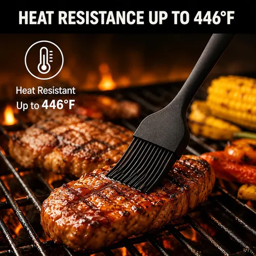Miniatura 8 de Cepillo de repostería de silicona, 2 piezas de cepillo de cocina para hornear, cocinar, barbacoa, parrilla, aceite para untar salsa de mantequilla
