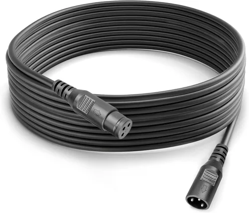 Miniatura 4 de Cable DMX 4 paquetes de cables XLR de 15 pies macho hembra DMX cables DMX DMX conector XLR de 3 pines, cable de iluminación DMX XLR para luces