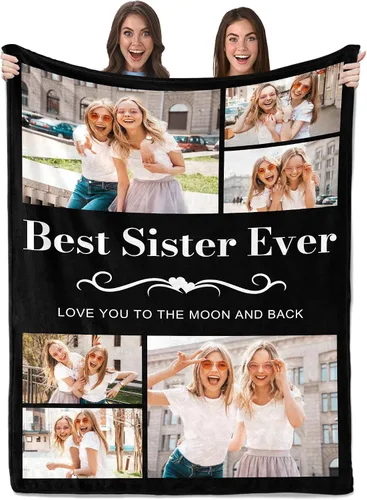 Miniatura 19 de Envío al día siguiente, regalos de cumpleaños para mejores amigas, manta personalizada con fotos, regalos de manta para mejores amigas y BFF, regalo